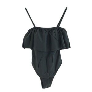 Sugar Coast Lolli Swim One Piece Swimsuit Ruffle Cups Black Size S